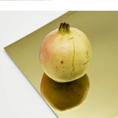 Het Bladplaat van het spiegel8k walste de Decoratieve Roestvrije staal de Gouden Kleur van 201 304 316 316L koud