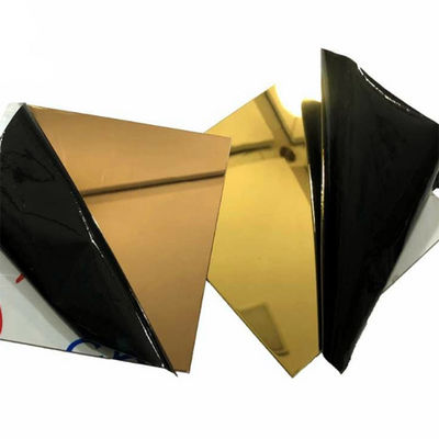 Het Bladplaat van het spiegel8k walste de Decoratieve Roestvrije staal de Gouden Kleur van 201 304 316 316L koud